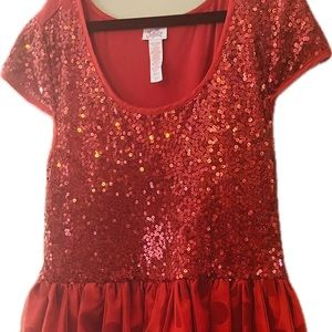 Justice red sparkle dress - 18 1/2